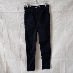 Levis Mile High Super Skinny Black Jean